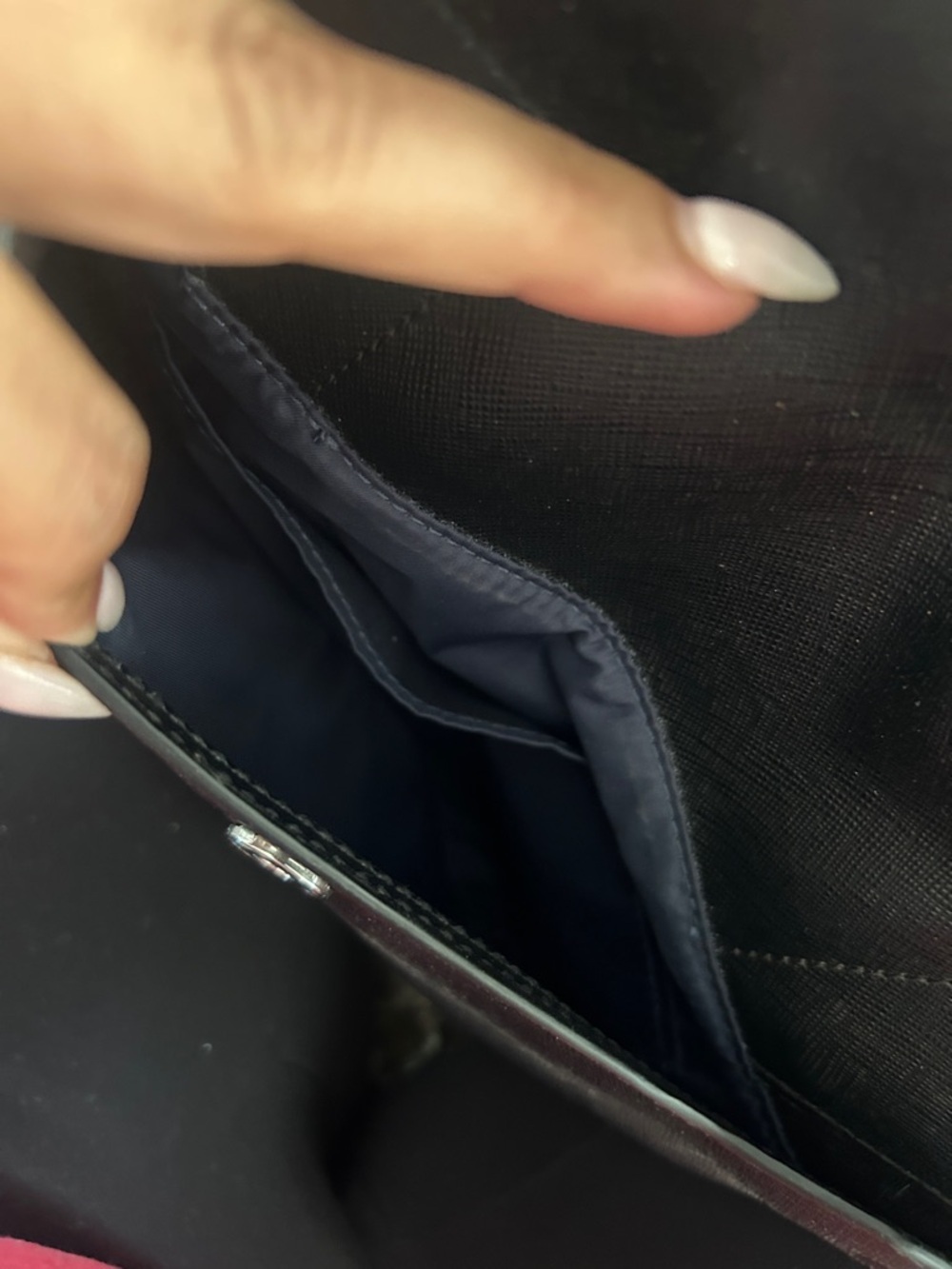Tumi Black Saffiano Leather Crossbody Bag with Silver Hardware - Picture 14 of 16